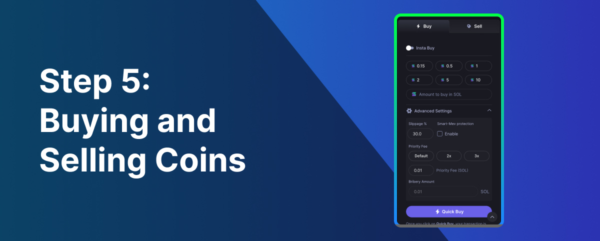 Buying and selling coins on Photon
