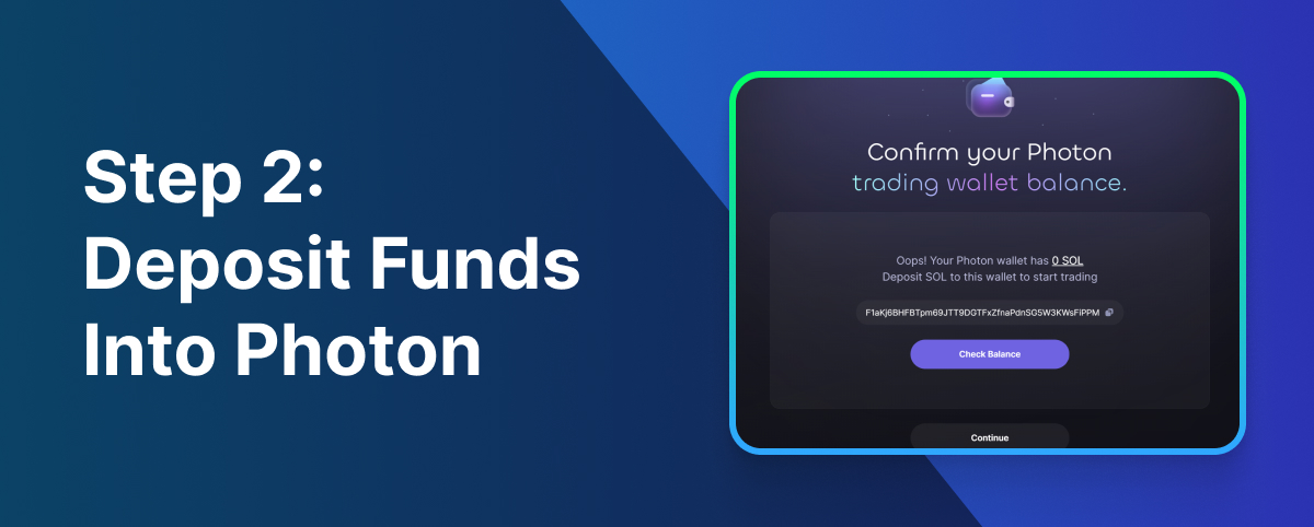 Deposit funds into Photon
